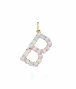Confetti Opal Letter Pendant