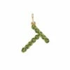 Confetti Peridot Letter Pendant - Large