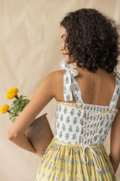 Lotta Dress In Yellow Sunflower -Cheap Tuke Bazaar Store RVP 2449