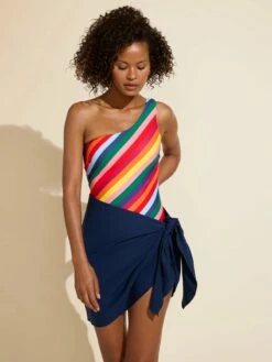 Sculpting One Shoulder Suit -Cheap Tuke Bazaar Store STY 1562 Oneshoulder RainbowPrint C 2400X3200 10934bf9 6aff 433c aa45 a4142286f60a