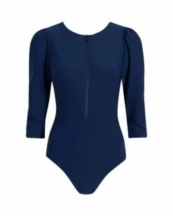 Sculpting Puff Sleeve Zip