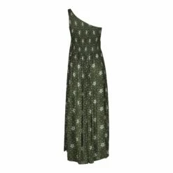 TARA DRESS - IGUANA -Cheap Tuke Bazaar Store SilkCrinkleIguanaTaraDress Back