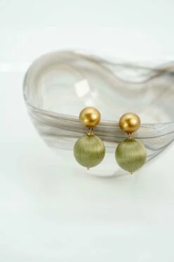 Sonia Earrings In Sage Shimmer 5 Sonia Earrings In Sage Shimmer -Cheap Tuke Bazaar Store Sonia SageShimmerWP