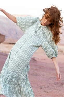 Button Puff Sleeve Midi- Tashkent Green -Cheap Tuke Bazaar Store Tashkent Green Button Puff Midi LS fa367579 4178 4800 b979 db157c905536