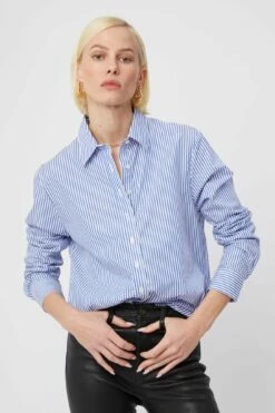 The Boyfriend Shirt -Cheap Tuke Bazaar Store TheShirtCoreShoot 1 TheBoyfriend BlueWhiteStripe 02656