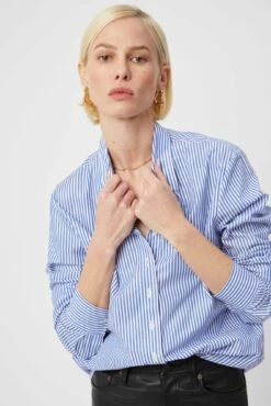 The Boyfriend Shirt -Cheap Tuke Bazaar Store TheShirtCoreShoot 1 TheBoyfriend BlueWhiteStripe 02663