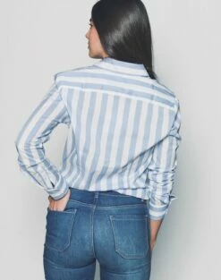 The Boyfriend Shirt -Cheap Tuke Bazaar Store TheShirtbyRochelleBehrens Womens WideSkyBlueWhiteStripe TheClassicCollection TheBoyfriendShirt 2 1e65ef09 ce97 4151 8623 1940c9c3479a
