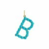 Confetti Turquoise Letter Pendant
