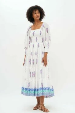 Smocked Top Ruffle Midi- Zohar Blue 7 Smocked Top Ruffle Midi- Zohar Blue -Cheap Tuke Bazaar Store Zohar Blue Smocked Top Ruffle Midi 74311a6e 698a 4547 8459 eccf650dc1d0