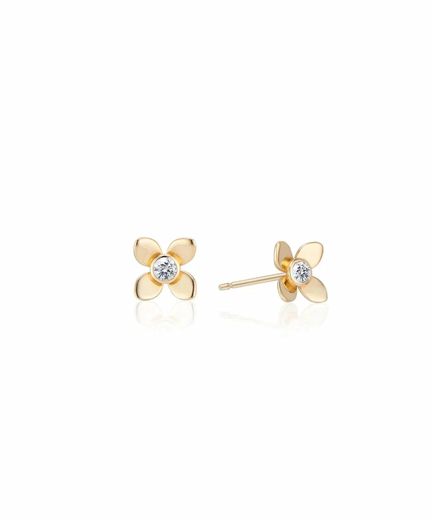 Medium Fleur Diamond Earrings 1 Medium Fleur Diamond Earrings
