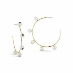 Les Perles Blue Sapphire Hoops