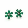 Les Fleurs Emerald And Diamond Earrings