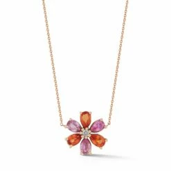 Les Fleurs Sapphire And Diamond Necklace