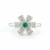 Les Fleurs Diamond And Emerald Ring