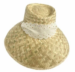 Amaryllis Sun Hat - Antique Eyelet Scalloped Lace Ribbon -Cheap Tuke Bazaar Store image 0b9b207b e6e0 4a33 9316 fde5eb0c1b5e