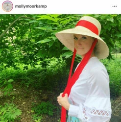 Wildflower Sun Hat - Wide Red Grosgrain Ribbon -Cheap Tuke Bazaar Store image 5eb45a27 671e 4255 98c9 83e4a706a304