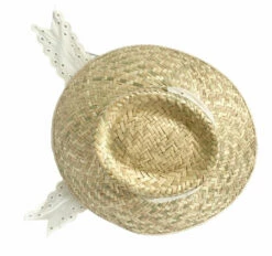 Amaryllis Sun Hat - Antique Eyelet Scalloped Lace Ribbon -Cheap Tuke Bazaar Store image ae777675 d0af 4173 b102 84725dc6c86c