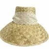 Amaryllis Sun Hat - Antique Eyelet Scalloped Lace Ribbon