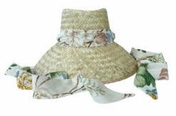 Lee Jofa X SBB: Amaryllis Sun Hat - Lee Jofa 'Chinese Peony' Ribbon