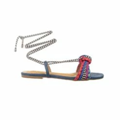 Hebe - Ocean Nubuck Flat Sandals