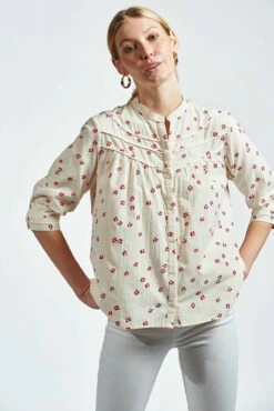 The Short Sleeve Gabrielle Shirt -Cheap Tuke Bazaar Store short sleeve gabrielle shirt red floral 2