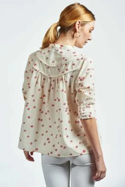 The Short Sleeve Gabrielle Shirt -Cheap Tuke Bazaar Store short sleeve gabrielle shirt red floral 3