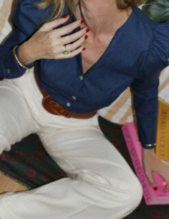 THE DENIM NINA BLOUSE -Cheap Tuke Bazaar Store the denim nina blouse 2 3