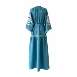 Turquoise Swan Dress -Cheap Tuke Bazaar Store turqm11